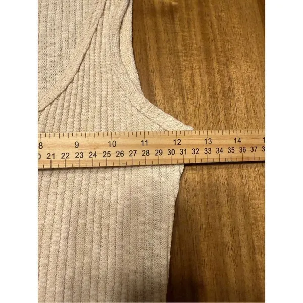 Women's Forever 21 Beige Ribbed Knit Tank Dress Size Small - Image 6