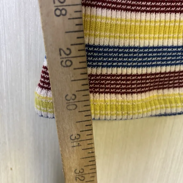 Zara Pants‎ Womens Sz S Knit Striped Colorful Pull On Yellow Red Blue Ribbed - Image 9