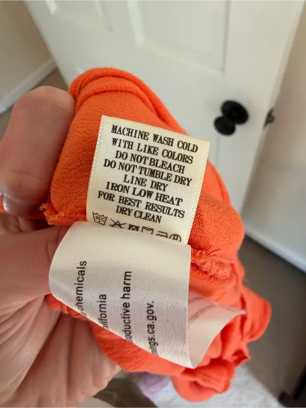 New‎ In Orange Rayon Cami Midi Dress Sleeveless Pockets Size Small - Image 6