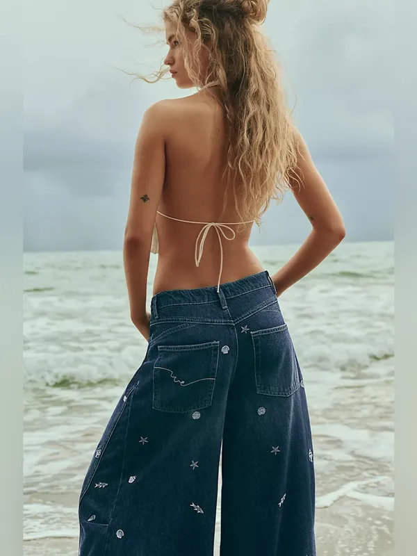Free people Westward Embroidered Jeans - Image 4