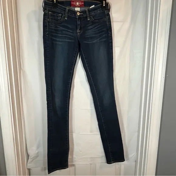 Lucky Brand Jeans‎ Size 00/24 Charlie Skinny Stretch Style# 7WD1555 Straight Leg - Image 2