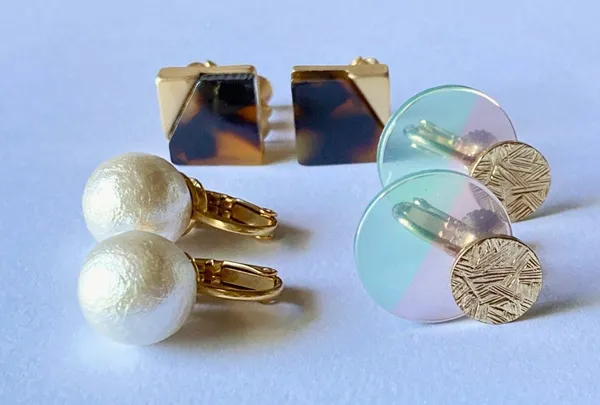 Cotton Pearl Earrings Chic & Elegant Style White - Image 5