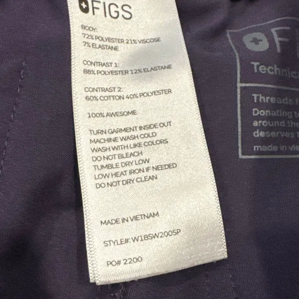 Figs scrub bottoms size XXS P purple shadow - Image 3