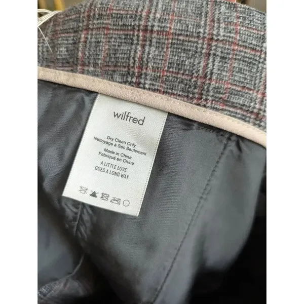 Aritzia Wilfred wool cashmere blend plaid trouser pants 6 - Image 5