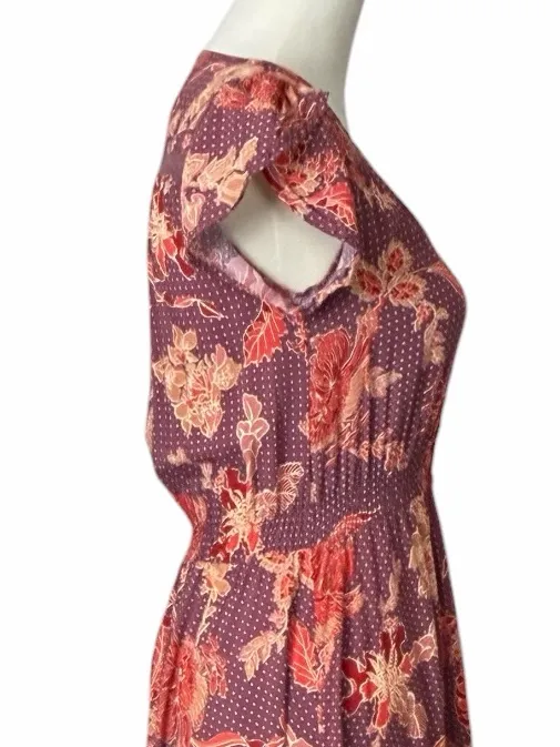Jaase Indie Button Front Maxi Dress Women’s Size XS Bohemian Maxi Brown Floral - Image 8