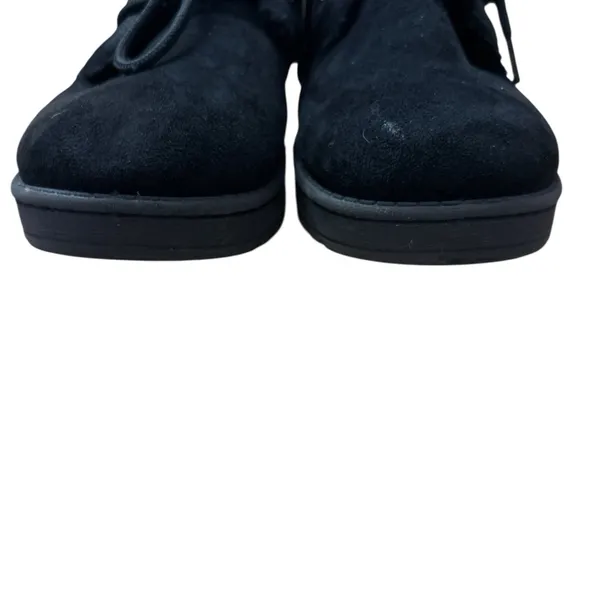 Kohls SO Sophia Black Fur lined Suede Boots - Image 4