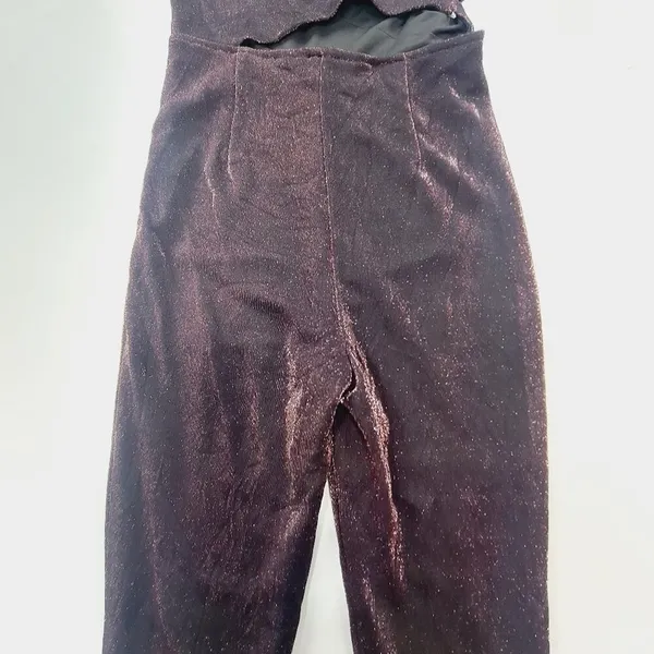 Superdown Tia Cut Out Jumpsuit in Wine Small - Image 11