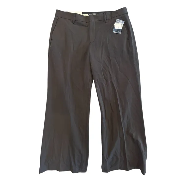 GAP Trouser Pants Size 6 Ankle Black GapStretch Career Wide Leg NWT - Image 2