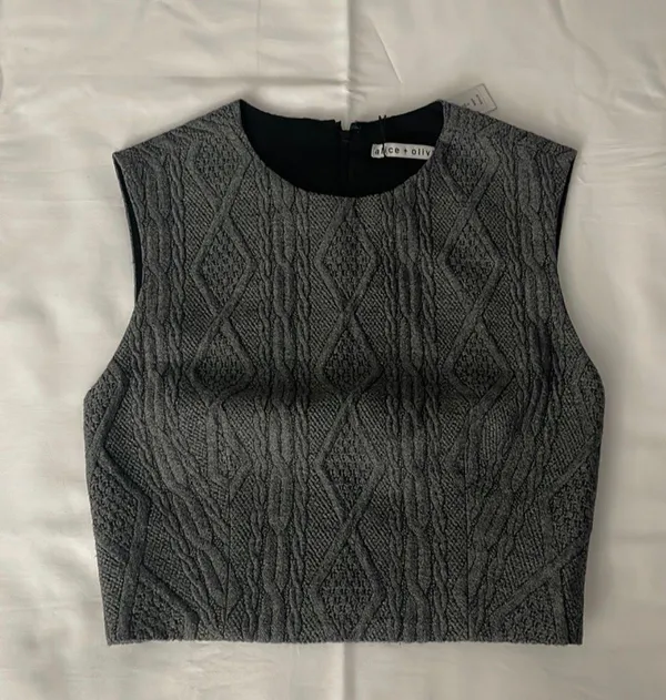 Alice + Olivia Kylnn Tank Crop Top Sz 0 - Image 2