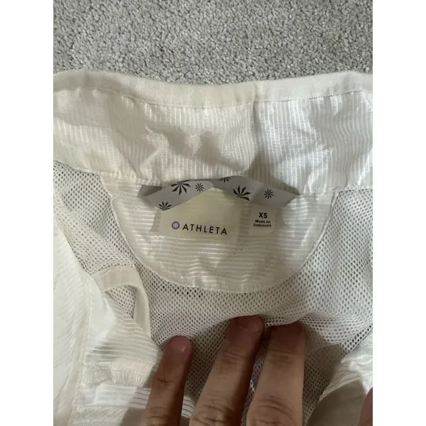 Athleta White Windbreaker 3-In-1 Vest Jacket Mesh‎ Combo Women's Size xS - Image 3