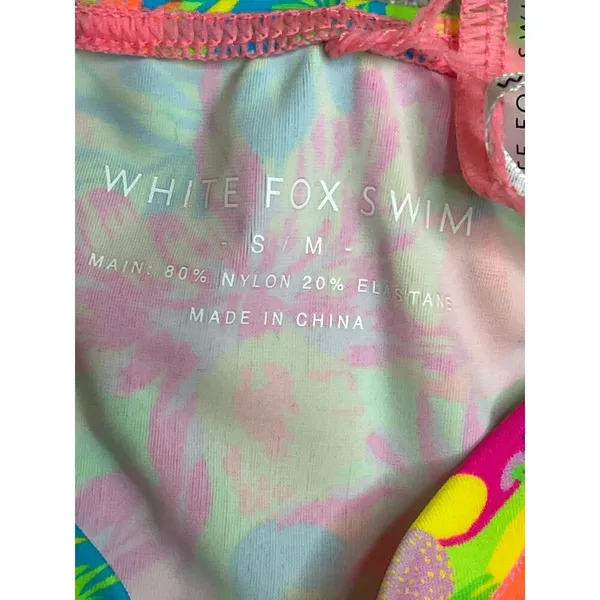 White Fox Copacabana bikini knotted Top Sweet Sunset Twist skirt, size medium - Image 2