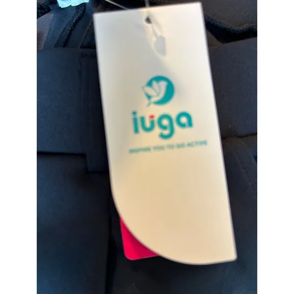 IUGA Black Wide Leg Dress Pants High Waisted Trousers Large NWT office - Image 4