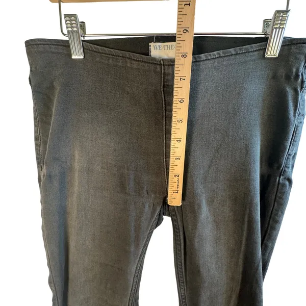 Free People We The Free Penny Pull On Flare Jeans Grey Black Denim Sz‎ 27S Boho - Image 6