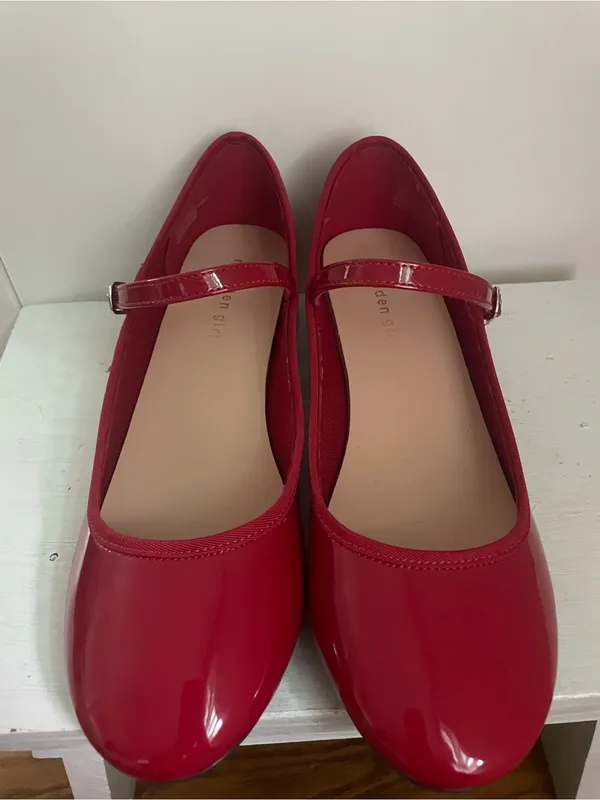 Madden Girl Red Patent Mary Jane Low Heel Pumps - Image 2