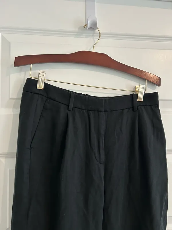 J Crew Straight Leg Pants Black Size 8 - Image 2
