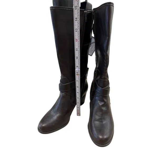 Rialto Womens Brown Leather Knee-High Boots Size 10M SKU 6965 - Image 11