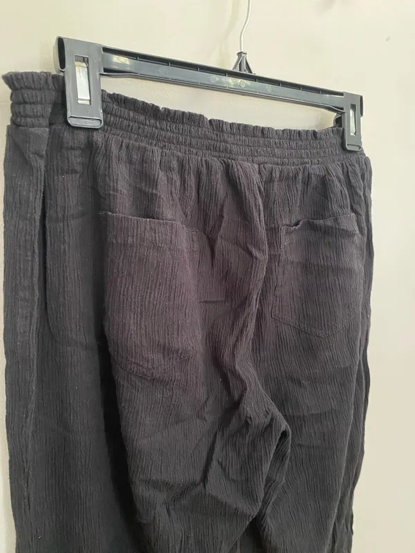 Women’s Black Drawstring Linen - Image 5