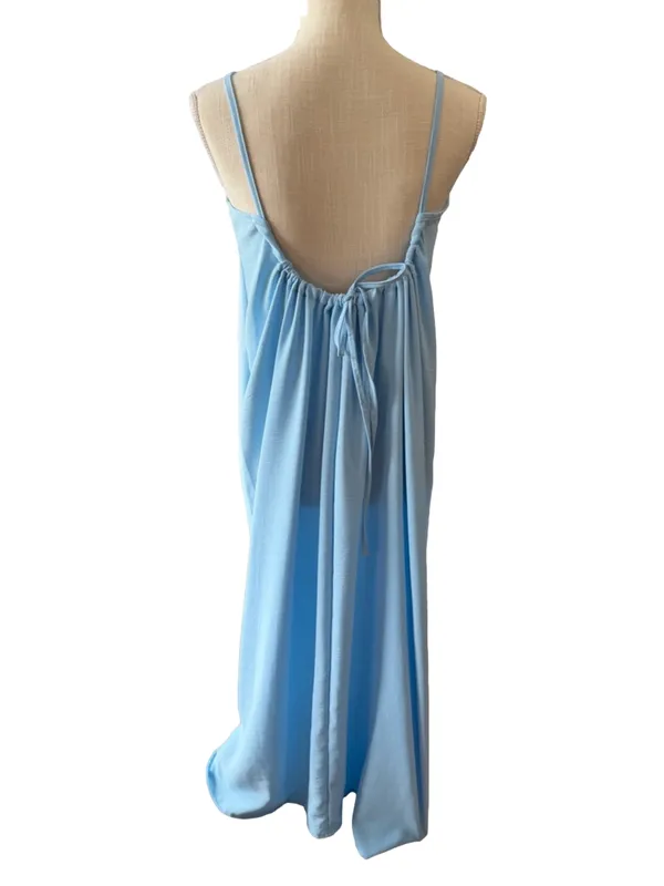 Women's Blue Open Back Dress Size Small #260357 - Image 4