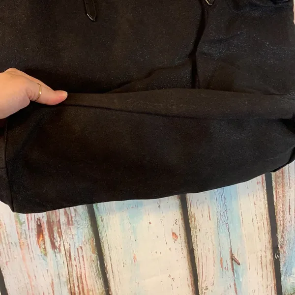 Victoria’s Secret Black Sparkly Tote Bag with Leopard Change Purse Inside - Image 7