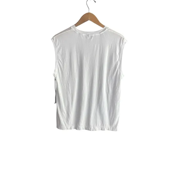 AGOLDE Raya Muscle Cotton-Jersey T-Shirt White - Image 3