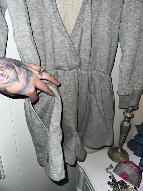 NWT FP Movement Such A Flirt Romper in Heather Grey $98 Retail - Image 9