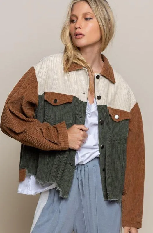 Not Your Boyfriend's Color Block Corduroy Jacket - Image 5