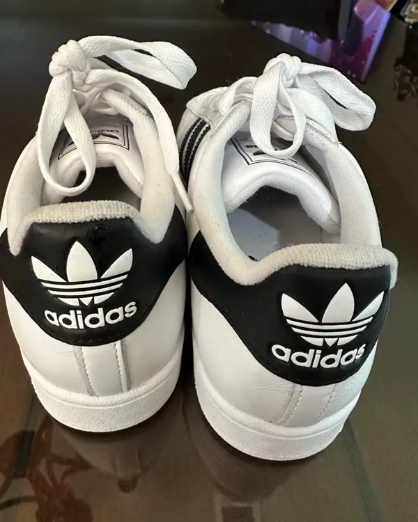 Men’s Size 9/Women’s 10 Adidas original Superstar II white Black Shell Sneakers - Image 3