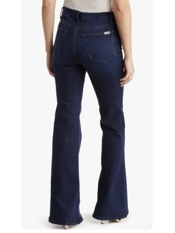 Joes Jeans High Rise Flare Leg Denim Size 27 Dark Wash Blue Retro Western Boho - Image 2