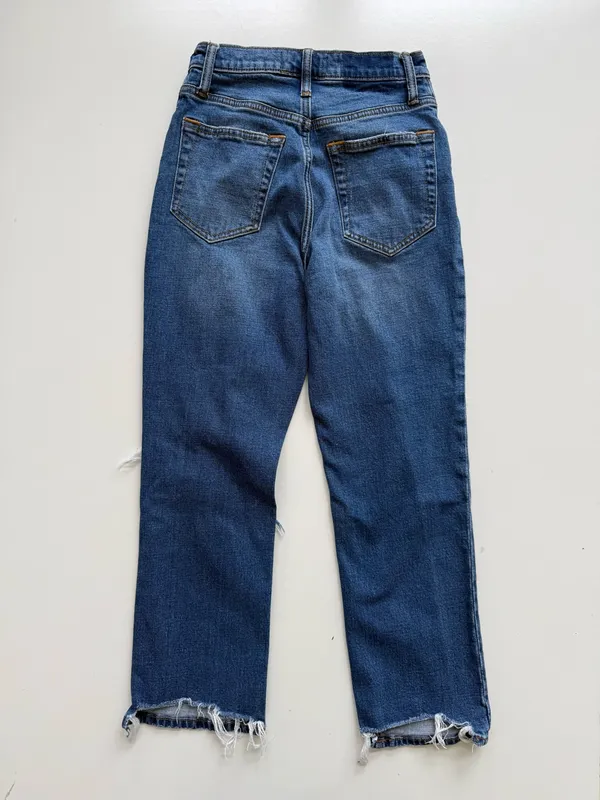 Abercrombie & Fitch Distressed Jeans - The Ankle Straight Ultra High Rise - Sz 0 - Image 5