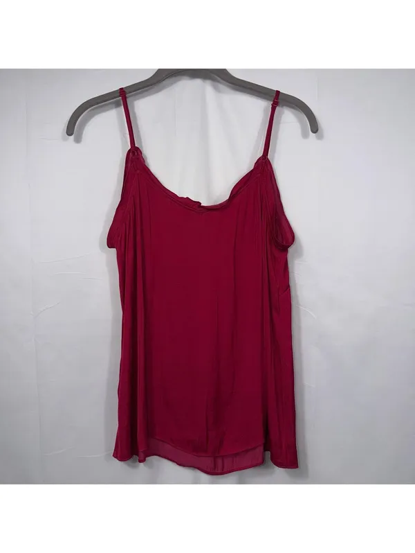Vince Camuto Fuchsia Cold Shoulder Cami Blouse Size Small - Image 7