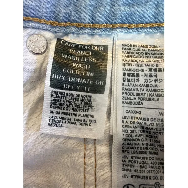 Levi's Levi Strauss 501 Shorts High Rise Tattered Distressed 32 womens large NWT - Image 10