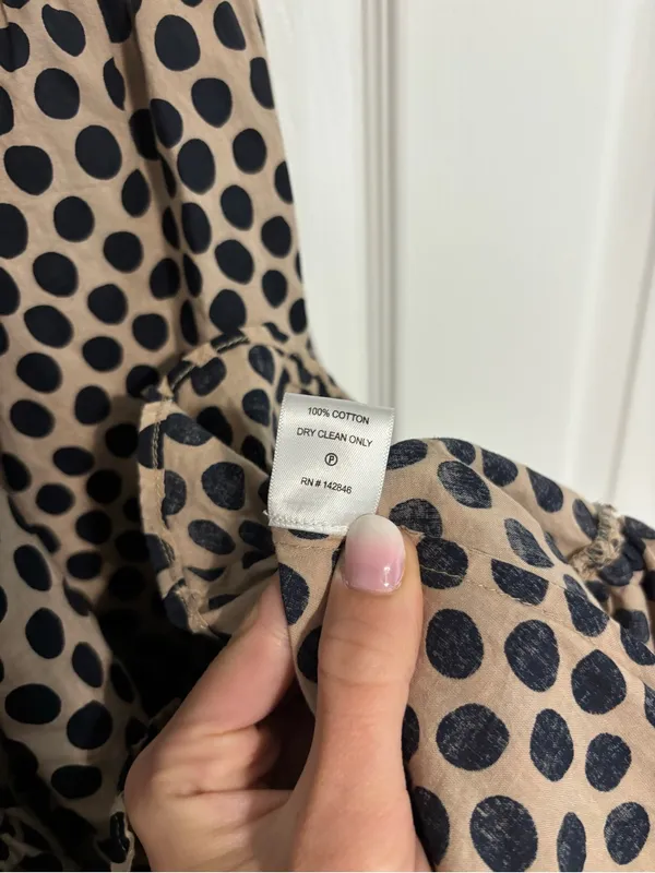 RHODE Resort Polka Dot Print Dress Tan Size L - Image 4