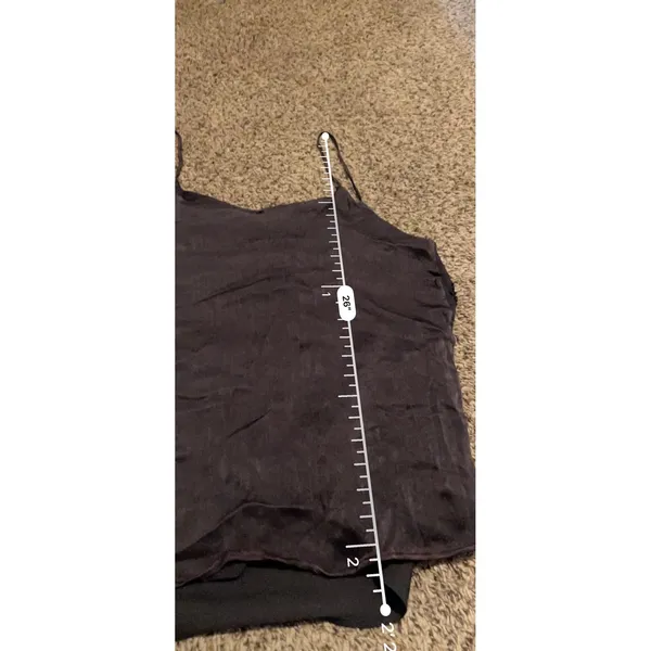 French Connection Womens Black‎ Sequin Leaf Camisole V-Neck Tank Top Size 12 - Image 7