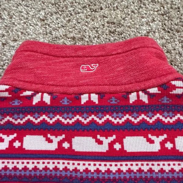 Vineyard Vines Women’s Pink Whale Fair Isle Pullover  - Image 9