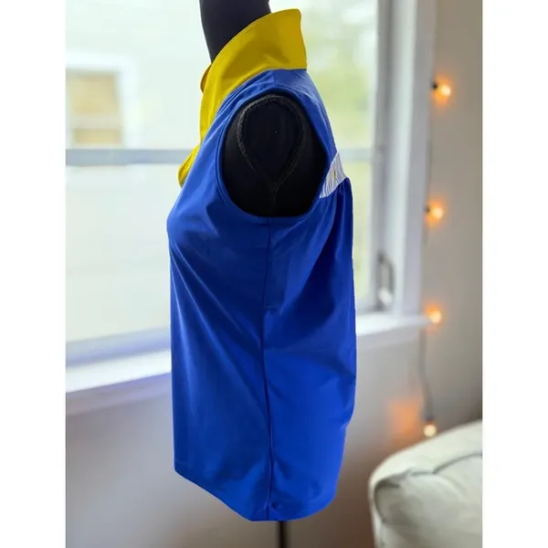 Golf Tennis Pickleball Tank Top Small Blue Yellow Sleeveless Swingdish - Image 3