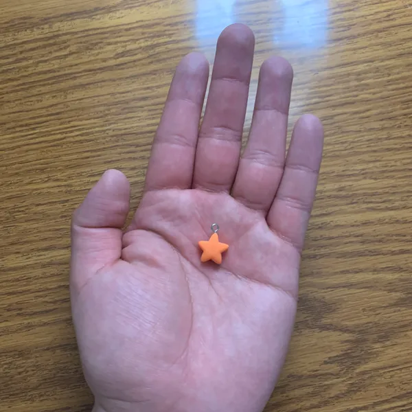 Orange Star Charm Pendant - Image 4