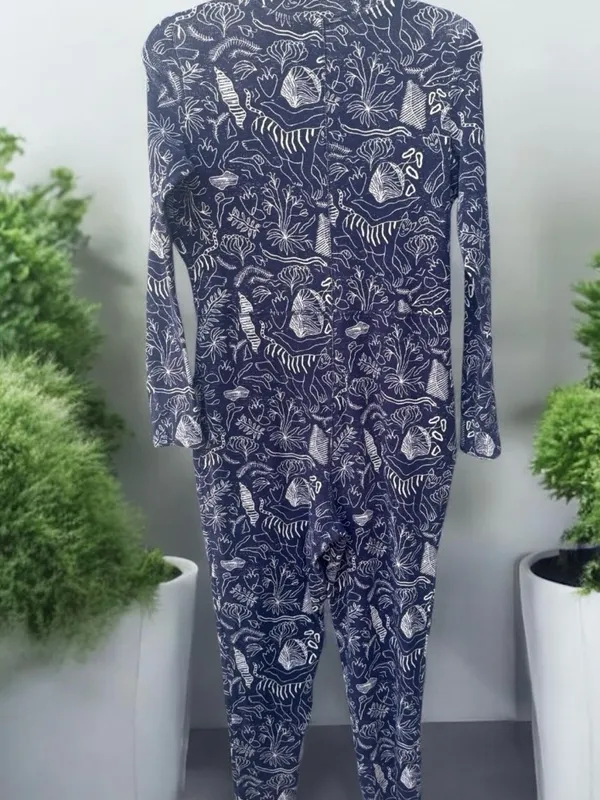 Anthropologie Adele Prost Fern Lounge Jumpsuit Medium - Image 4