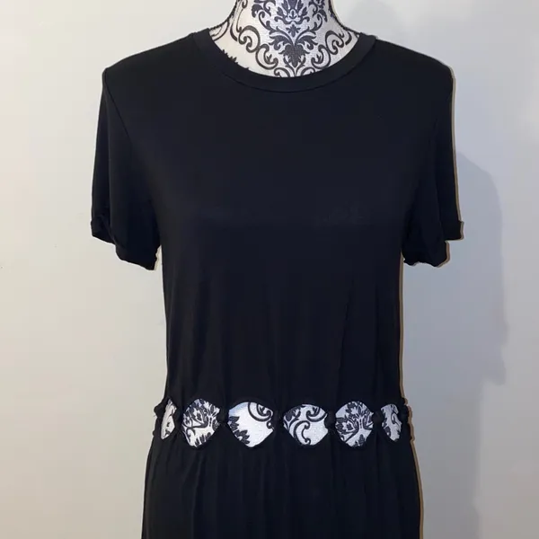 American Eagle Outfitters Casual Comfy Black Cut Out Dress Size Large - Image 3