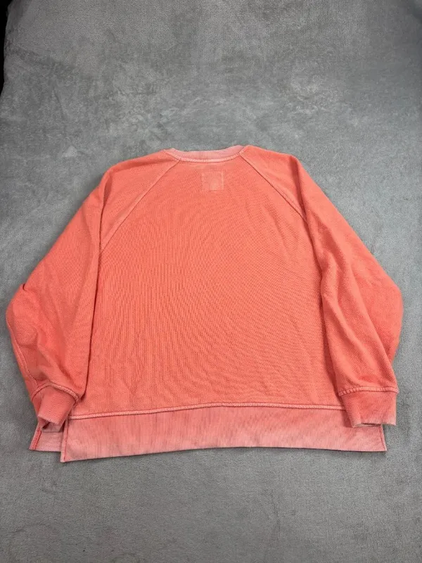 Aerie Sweatshirt Womens S Orange Long Sleeve Travel Lounging Crewneck Pullover - Image 2