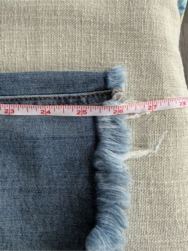 Risen Jeans High Waisted Frayed Hem Wide Leg Jeans Size 5/27 - Image 8