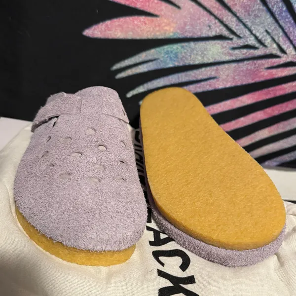 •NEW• BRANDBLACK Suede Clogs Slides Lavender Purple Men’s Size 8 - Image 6