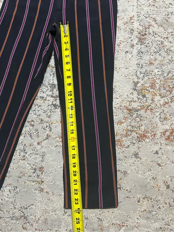 Anthropologie The Essential Slim Striped Pants size 6 - Image 4