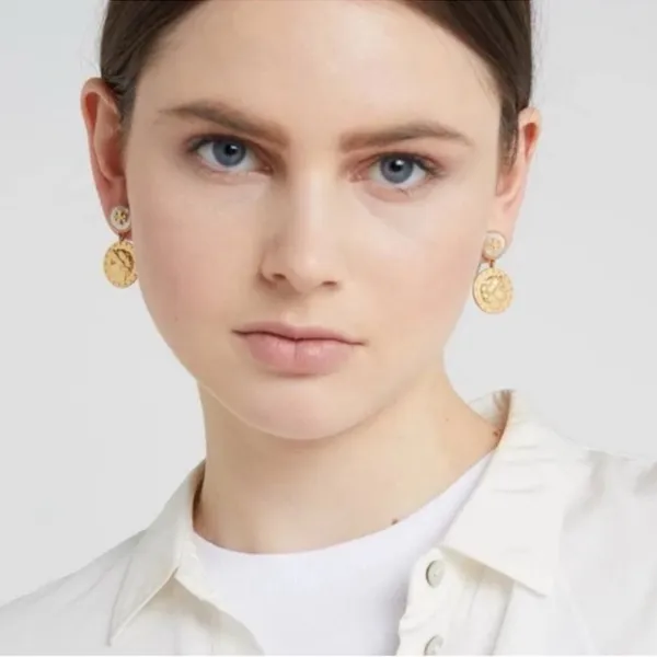 NWOT Tory. Burch Coin Drop Earring - Image 3
