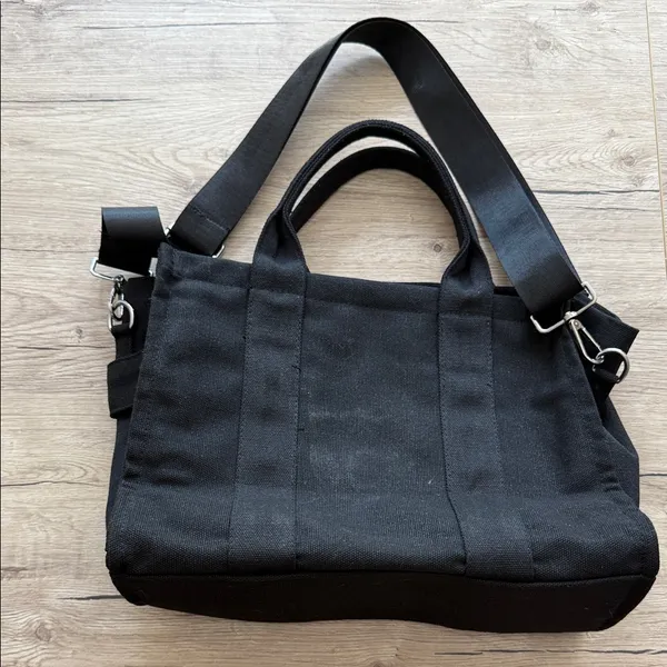 Black Canvas Tote Bag - Image 6