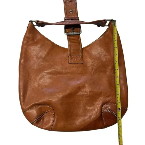 Y2K Michael Kors Buckle Hobo Shoulder Bag Cognac‎ Brown Slouchy Western Country - Image 9
