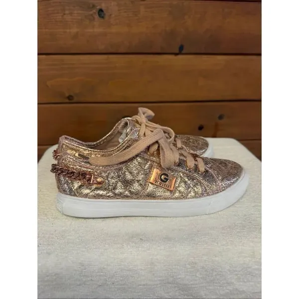G by Guess Backerett sneakers metallic rose gold Sz 6.5 - Image 2