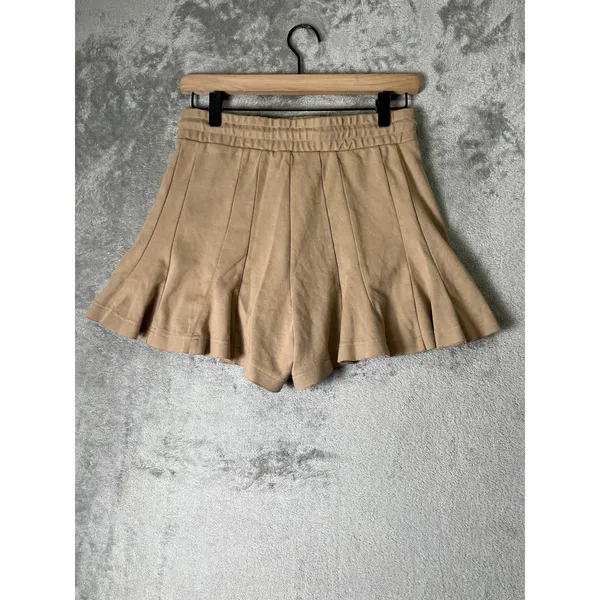 UGG Women's Phaedra Short Tan Elastic Drawstring Flounce Ruffle Lounge Shorts XS - Image 3