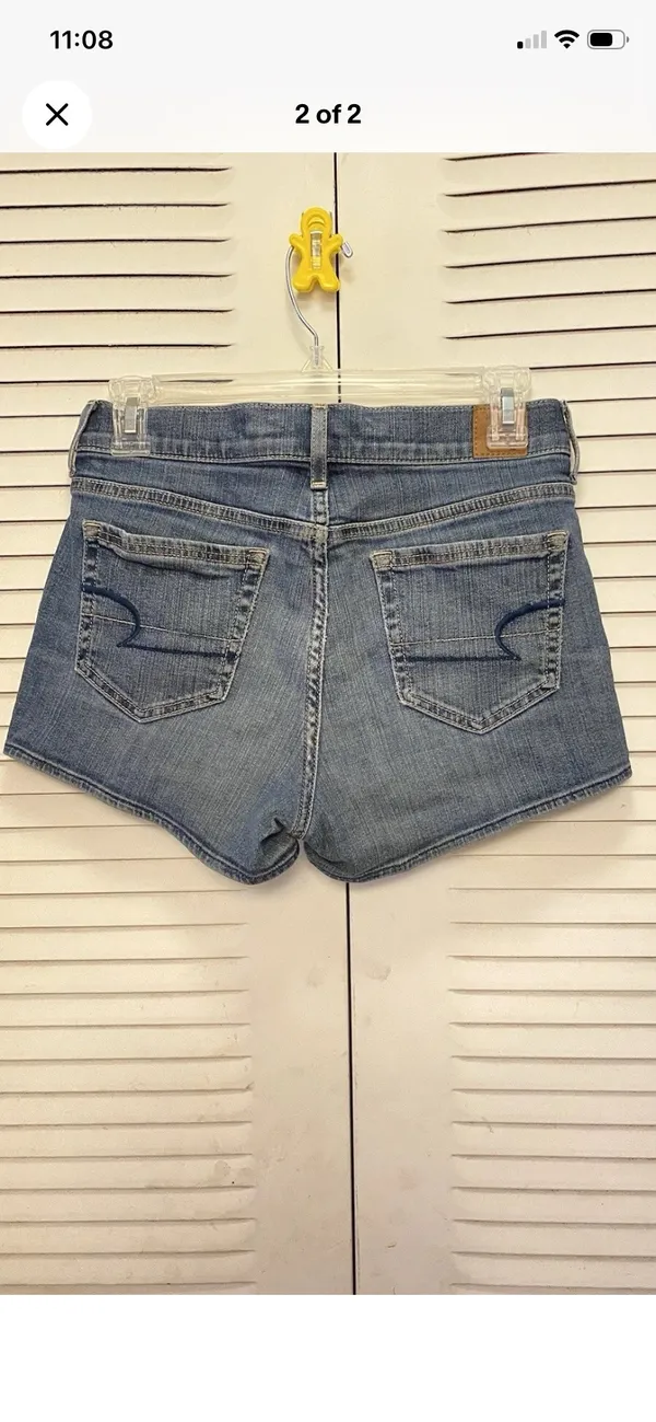 American Eagle Women’s Size 2 Stretch Denim Blue Jean Shorts - Image 2