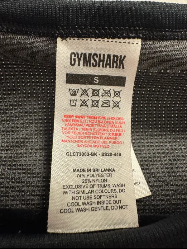 Gymshark Black Long-Sleeve Cropped Training Top - Image 4