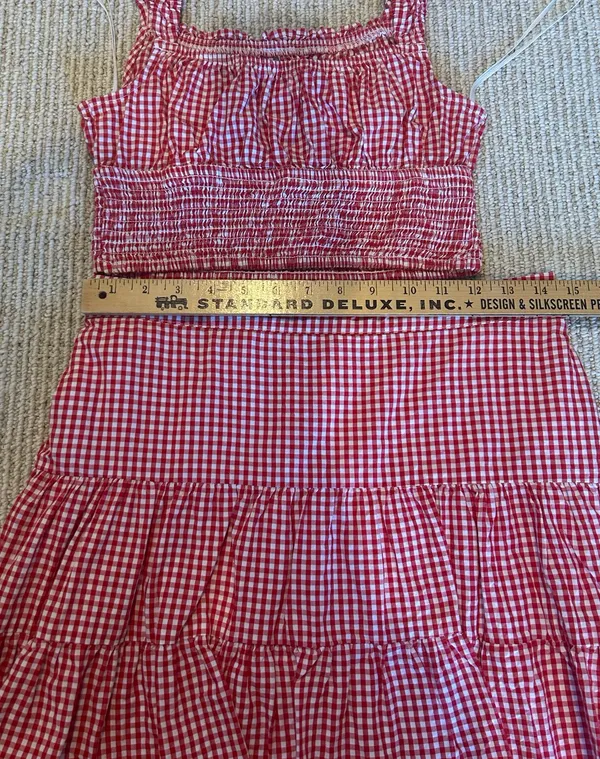 Japna red gingham set M - Image 4